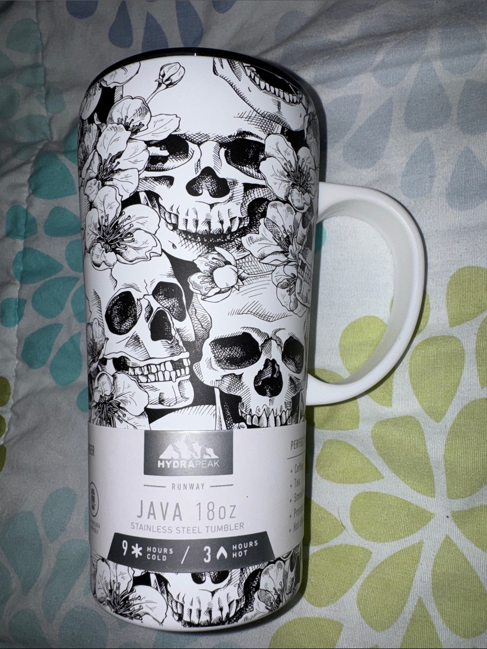 White Skull Java 18oz Stainless Steel Travel Mug
(3 mugs for $45)